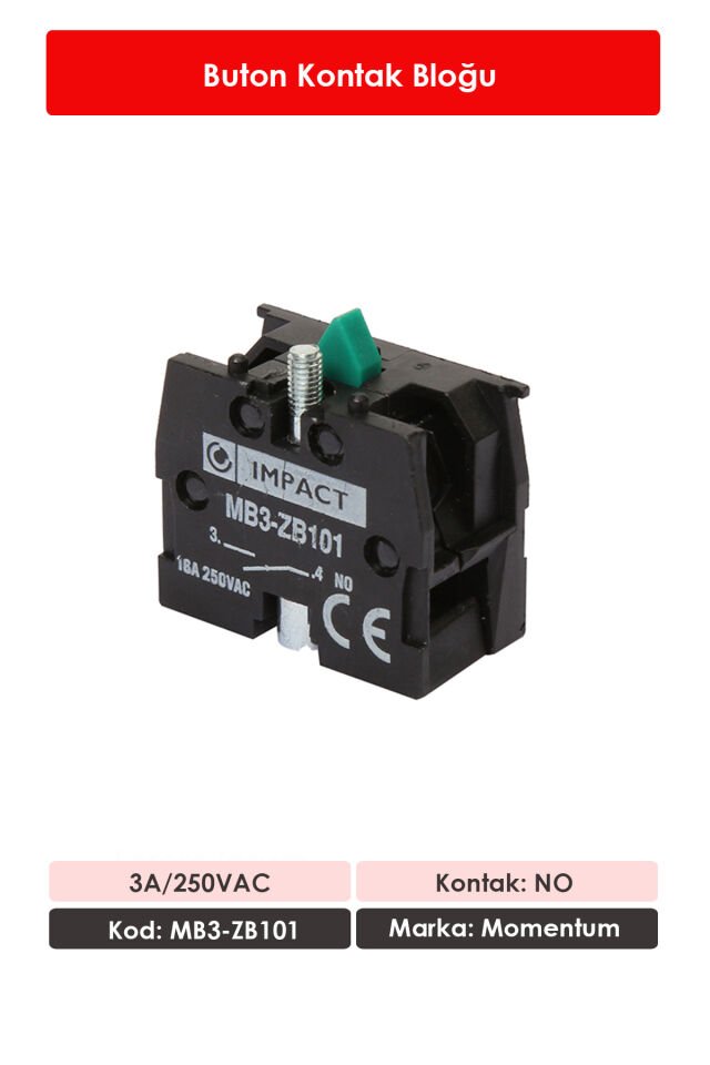 Impact D22 Kontak Blok NO MB3-ZB101