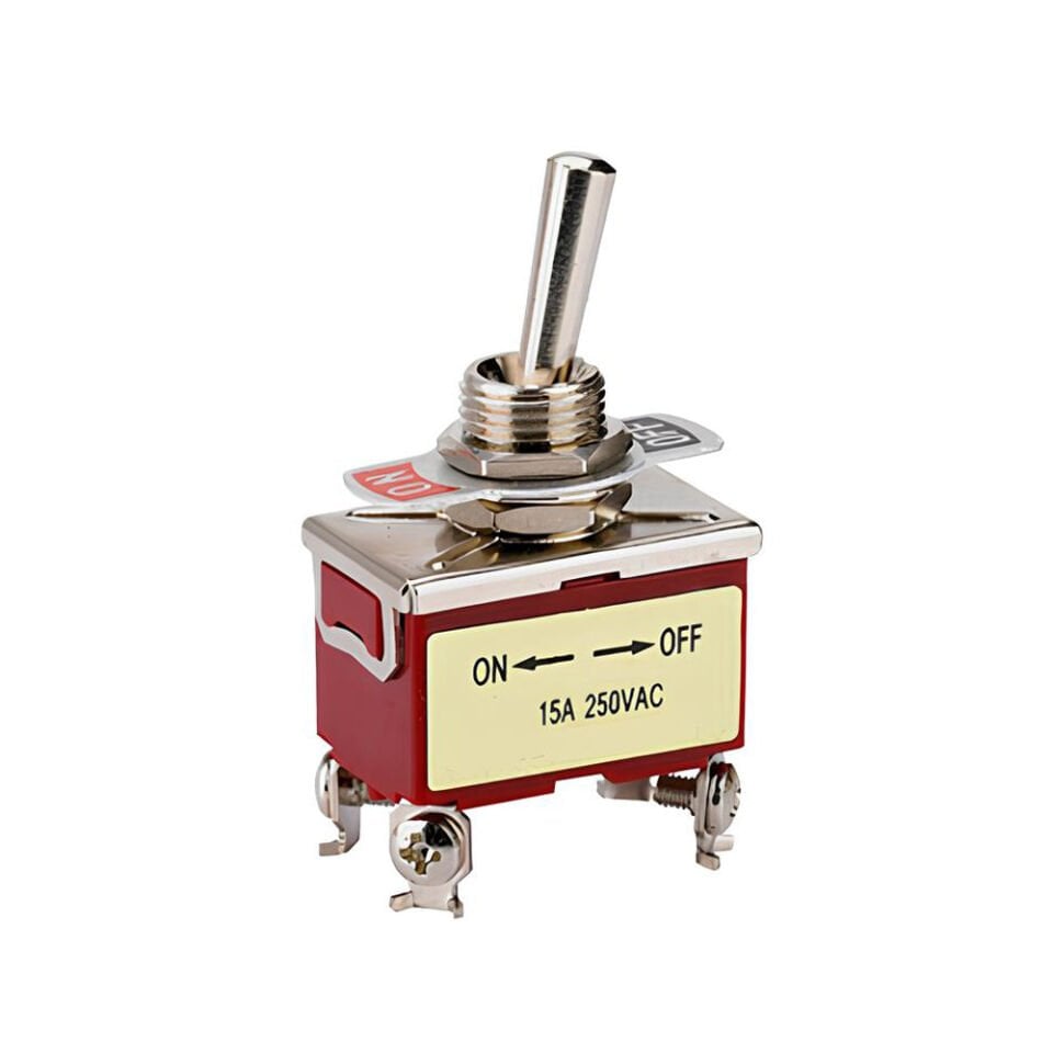Momentum Toggle Switch 2 Kutup 16A/250VAC 4 Pin On-Off MTX-16201