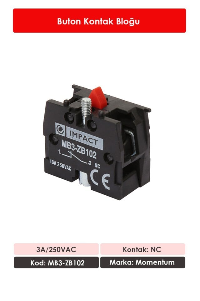 Impact D22 Kontak Blok NC MB3-ZB102