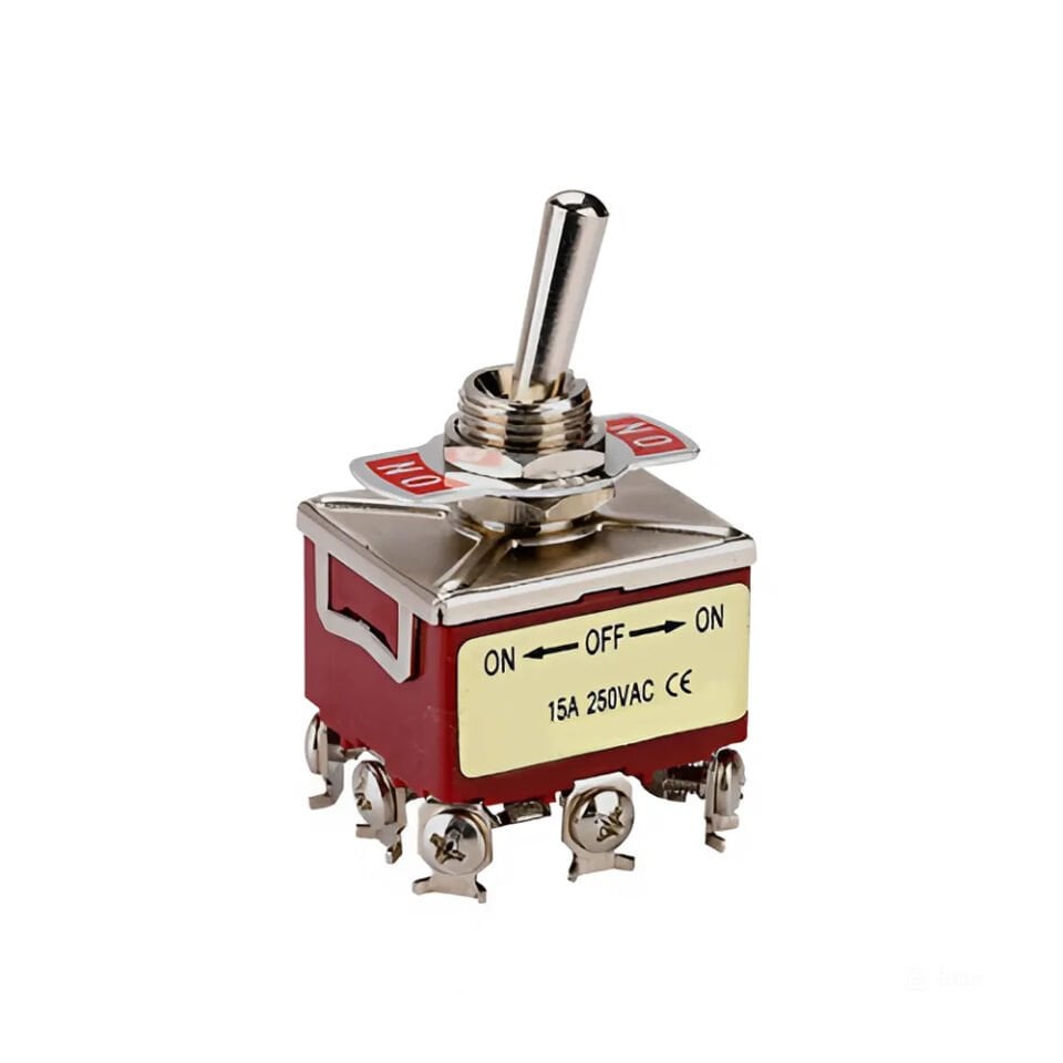 Momentum Toggle Switch 2 Kutup 16A/250VAC 6 Pin On-Off-(On) MTX-16213