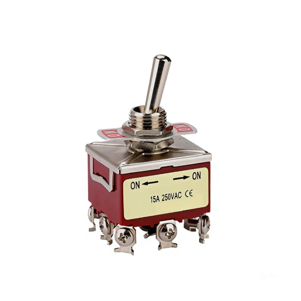Momentum Toggle Switch 3 Kutup 16A/250VAC 9 Pin On-On MTX-16302