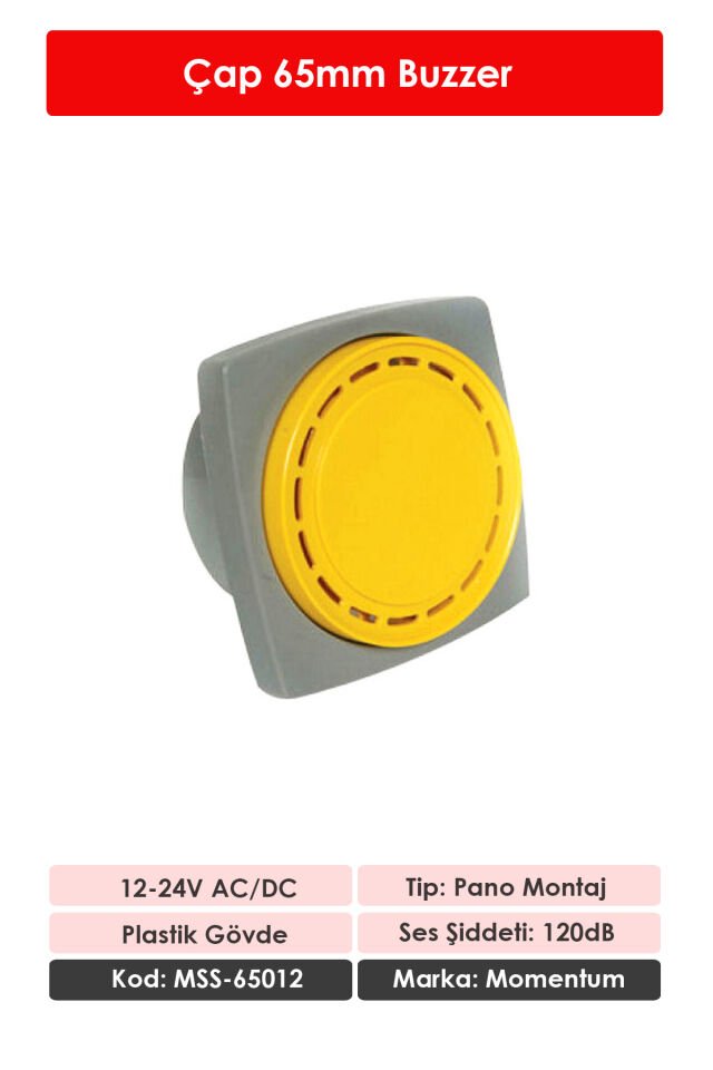 Momentum D65 Buzzer 12VAC/DC MSS-66012