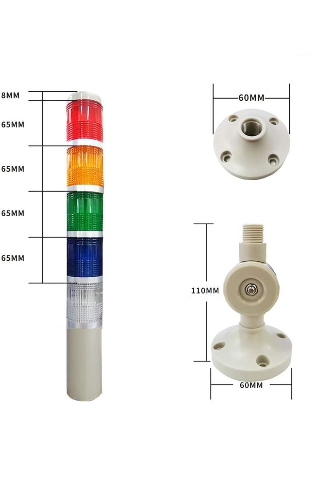 Momentum D50 Işıklı Kolon 24VDC Sabit Kırmızı Yeşil Sarı Mavi Beyaz MST-51075
