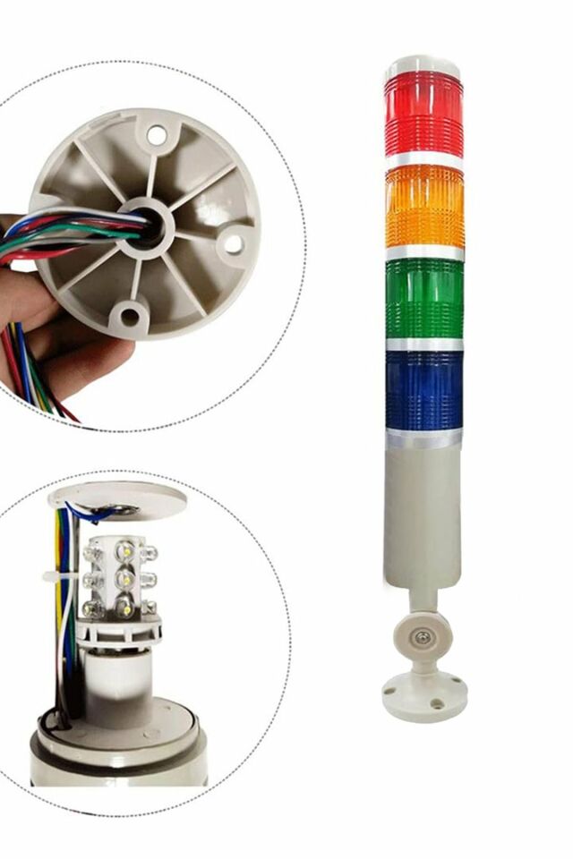 Momentum D50 Işıklı Kolon 230VAC Flaşör Kırmızı Yeşil Sarı Mavi MST-52054