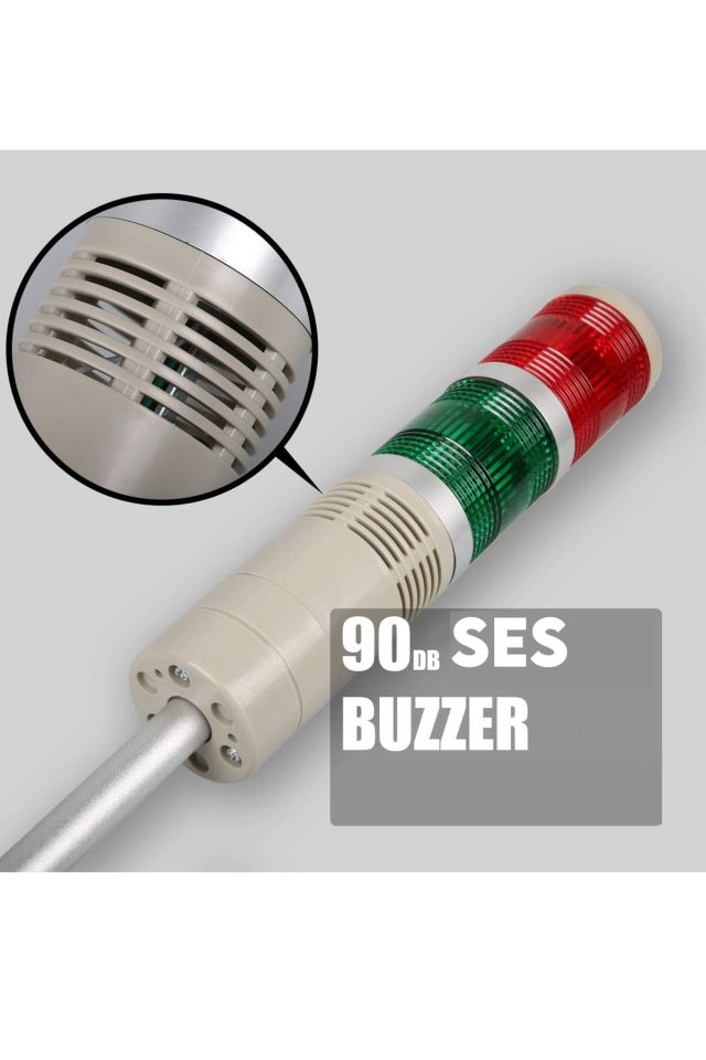 Momentum D50 Işıklı Kolon 230VAC Sabit Buzzer Kırmızı Yeşil MST-51152