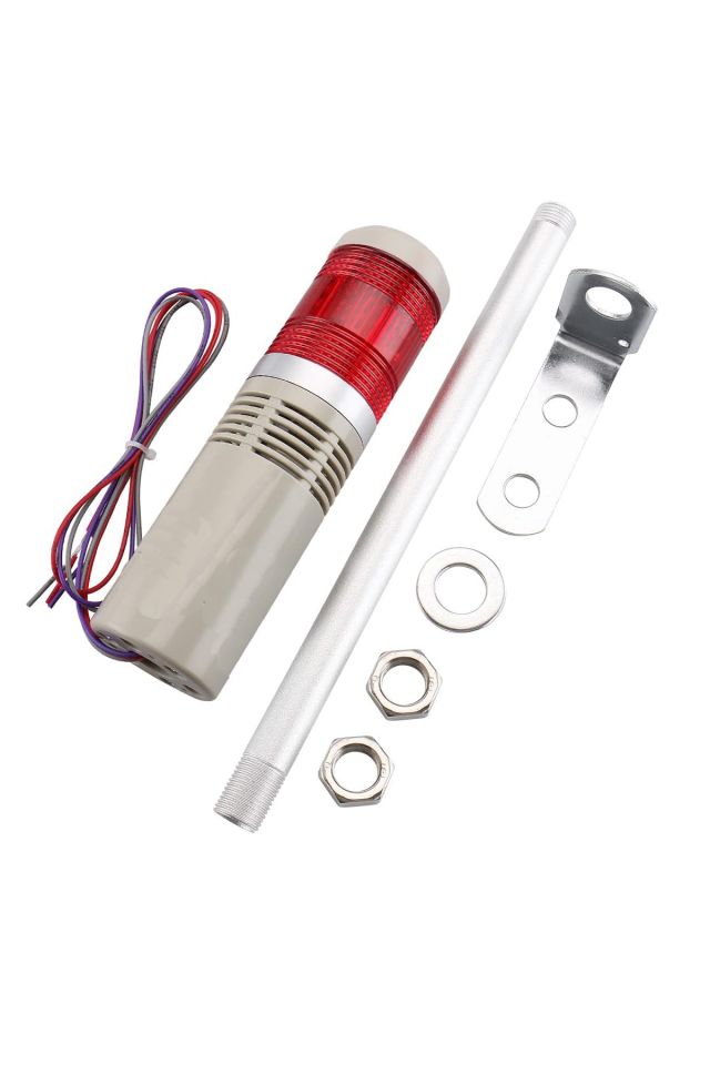 Momentum D50 Işıklı Kolon 24VDC Flaşör Buzzer Kırmızı MST-52171