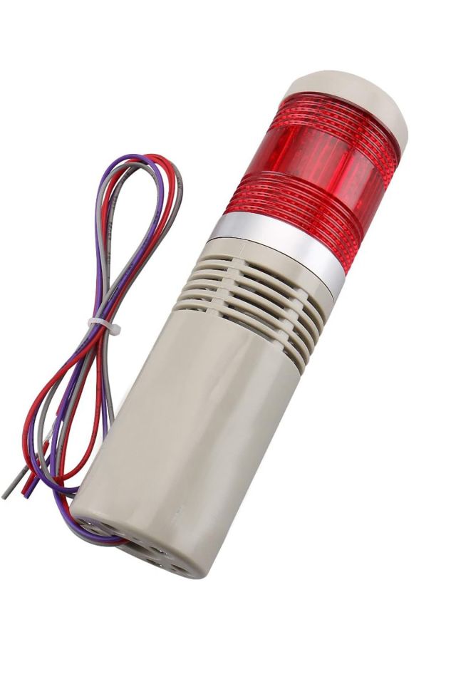 Momentum D50 Işıklı Kolon 24VDC Flaşör Buzzer Kırmızı MST-52171