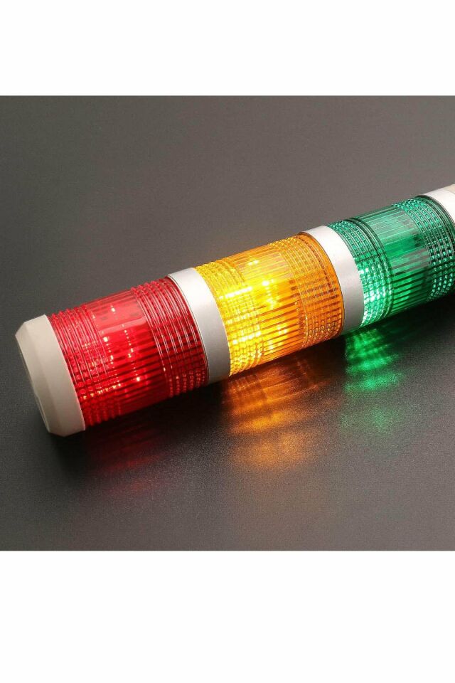 Momentum D50 Işıklı Kolon 24VDC Led Sabit Buzzer Kırmızı Yeşil Sarı MST-53173