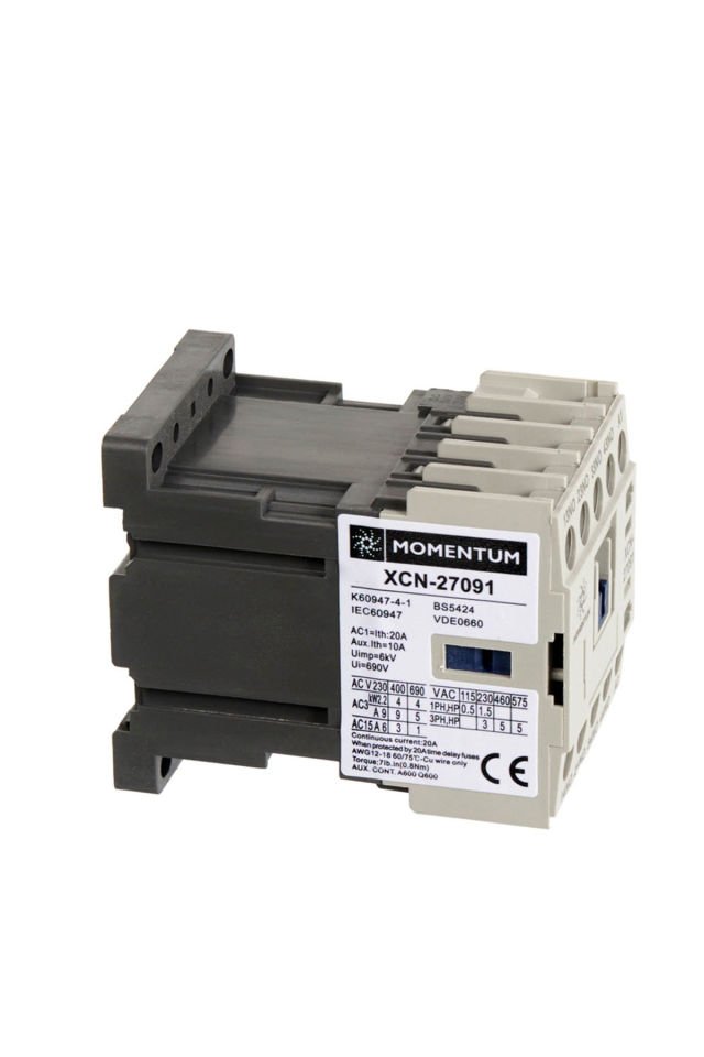 Momentum Mini Kontaktör 3 Kutup/Bobin 230VAC Ie:9A 1NO XCN-25091