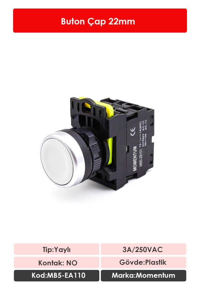 Momentum D22 Buton Yaylı Beyaz NO MB5-EA110