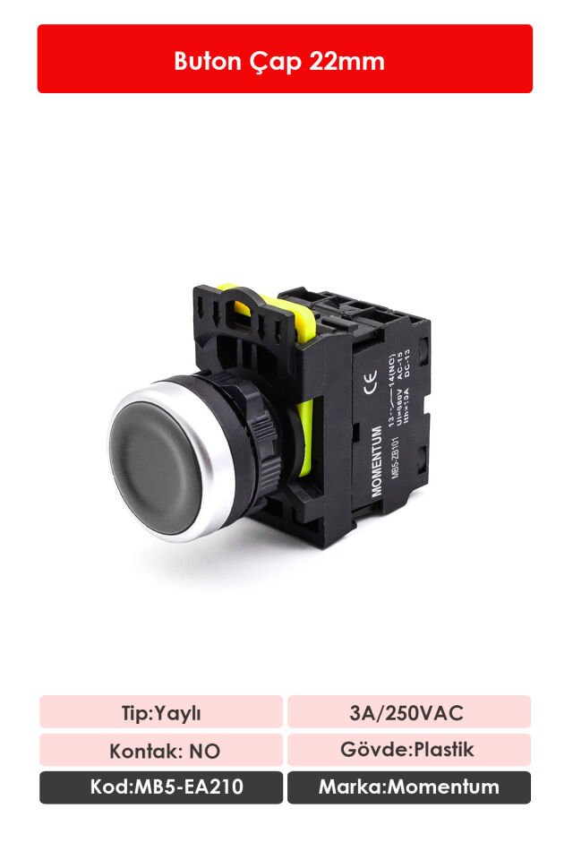 Momentum D22 Buton Yaylı Siyah NO MB5-EA210