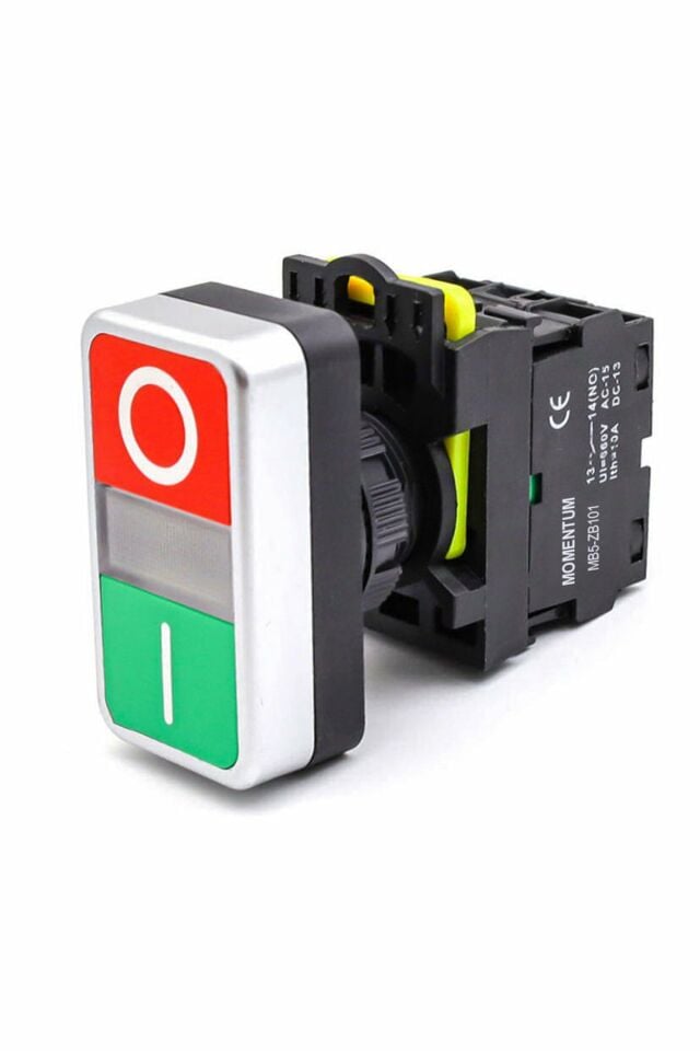Momentum D22 Buton İkiz Kırmızı-Yeşil NO+NC MB5-EA845