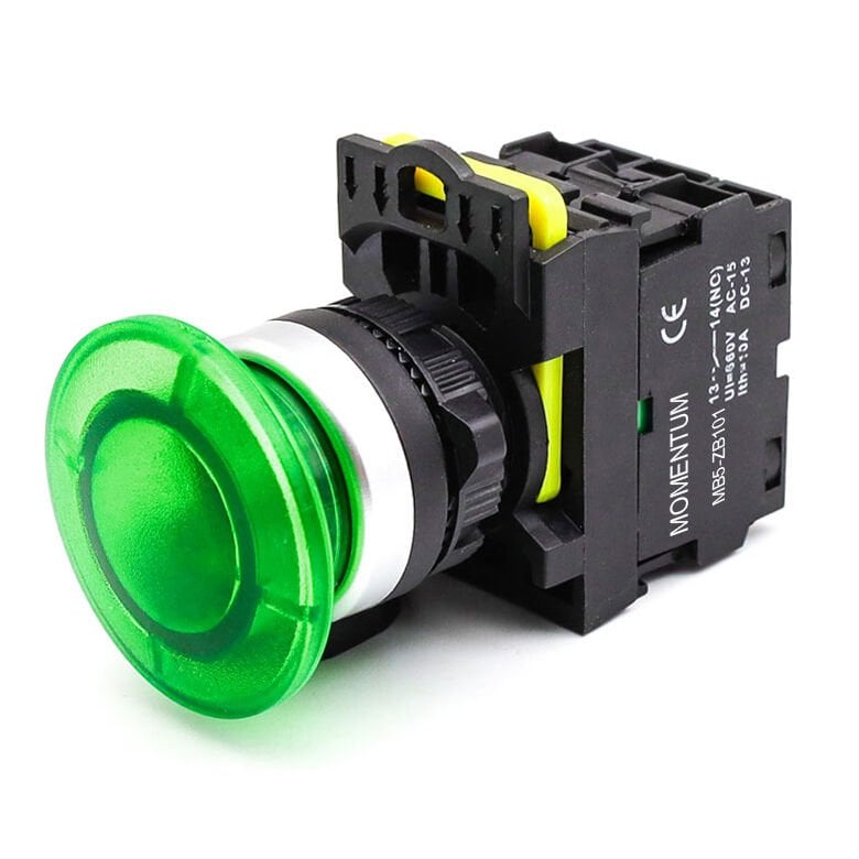 Momentum D22 Buton Mantar Yaylı Yeşil NO MB5-EC310