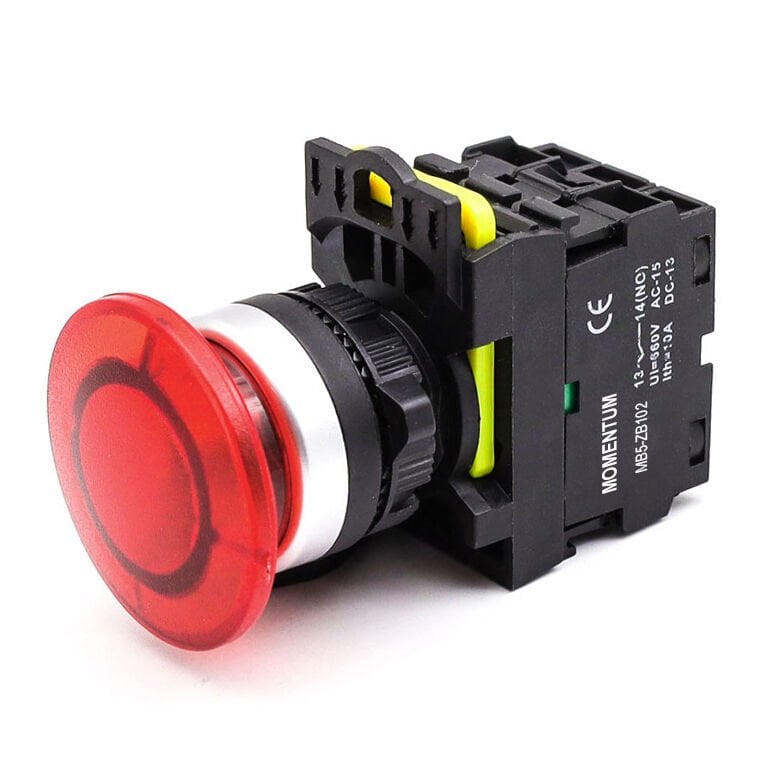 Momentum D22 Buton Mantar Yaylı Kırmızı NC MB5-EC420