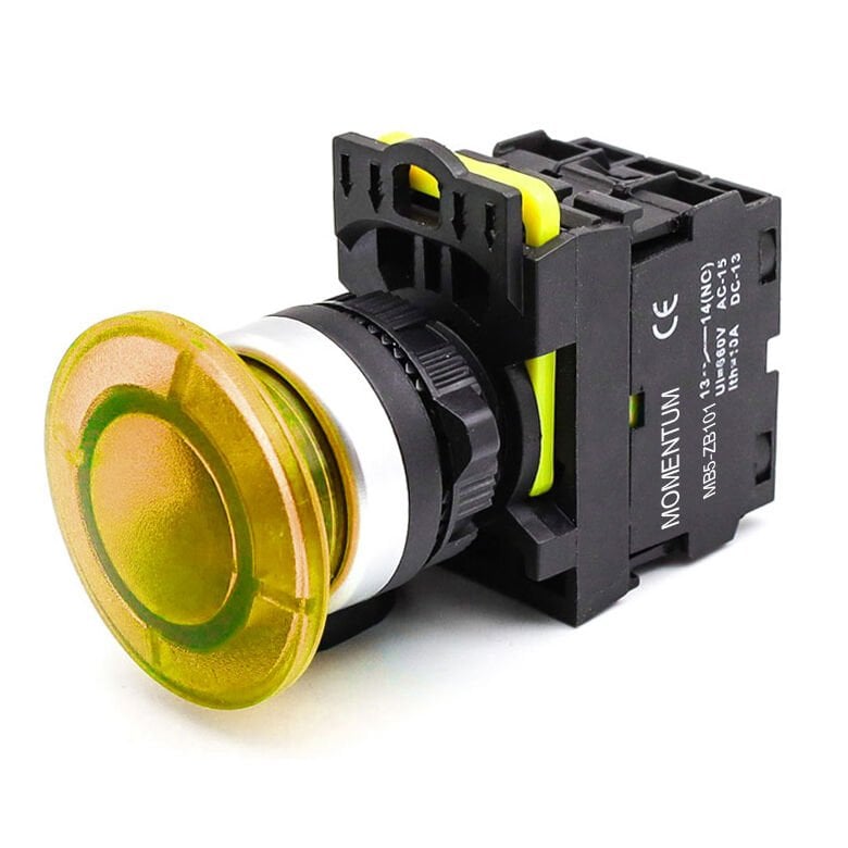 Momentum D22 Buton Mantar Yaylı Sarı NO MB5-EC510