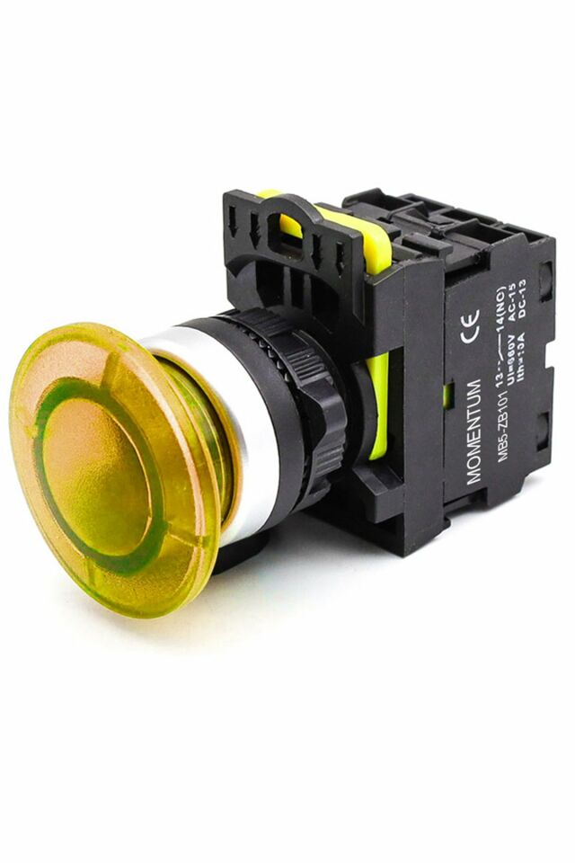Momentum D22 Buton Mantar Yaylı Sarı NO MB5-EC510
