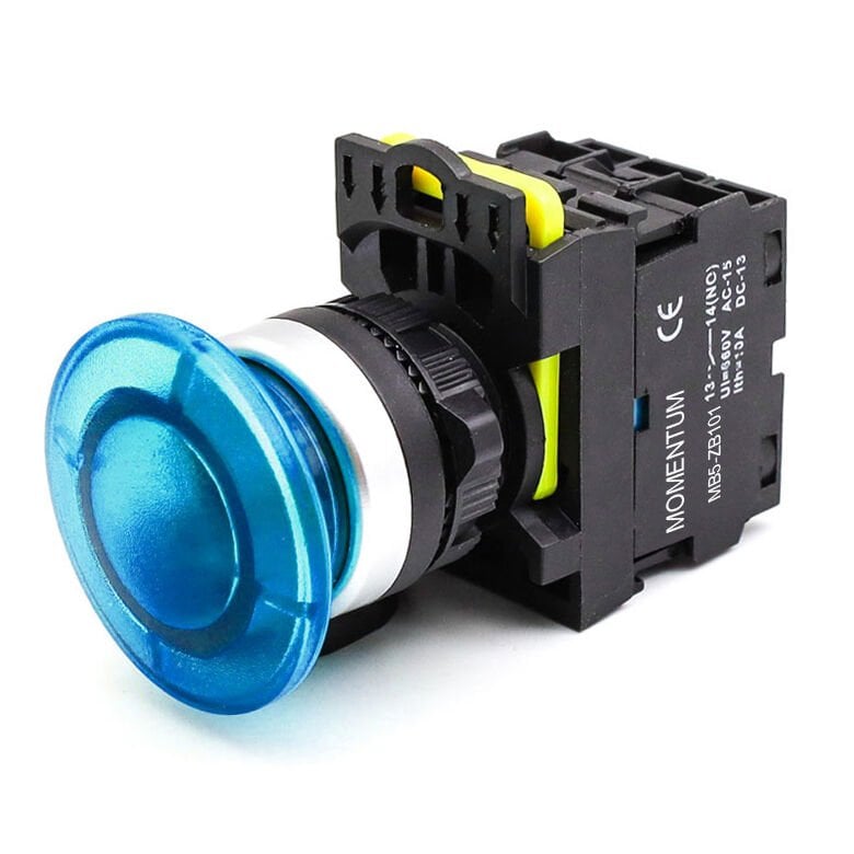 Momentum D22 Buton Mantar Yaylı Mavi NO MB5-EC610