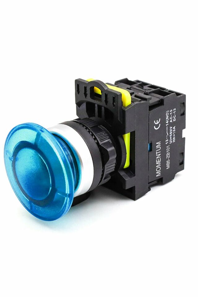 Momentum D22 Buton Mantar Yaylı Mavi NO MB5-EC610