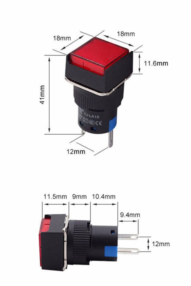 Momentum D16 Sinyal Led 24V Kare Yeşil MBT-17230