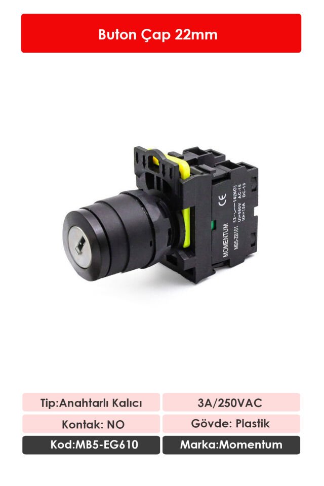 Momentum D22 Buton Anahtarlı 0-(1) NO MB5-EG610