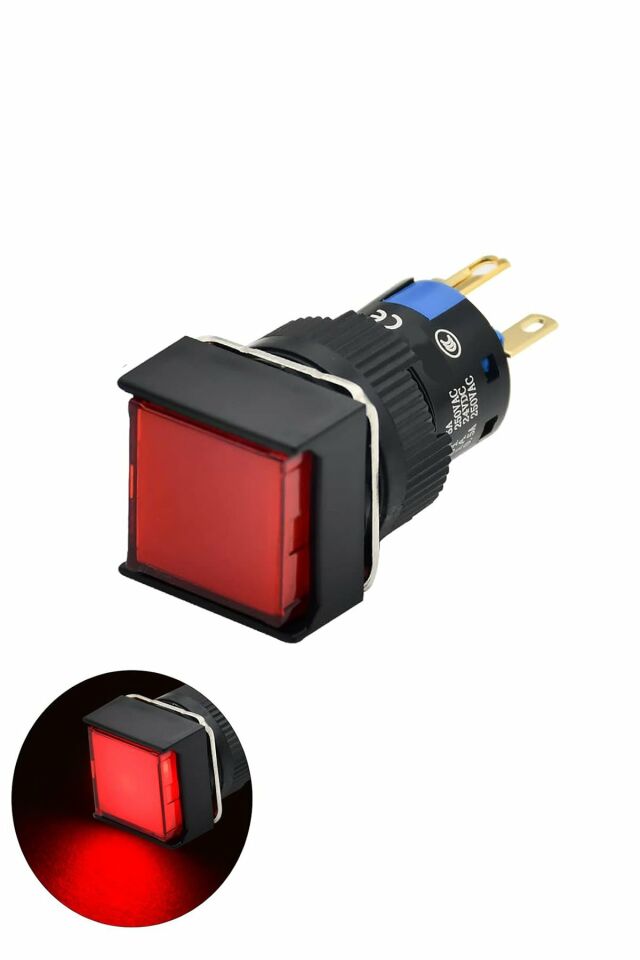 Momentum D16 Sinyal Led 24V Kare Kırmızı MBT-17240