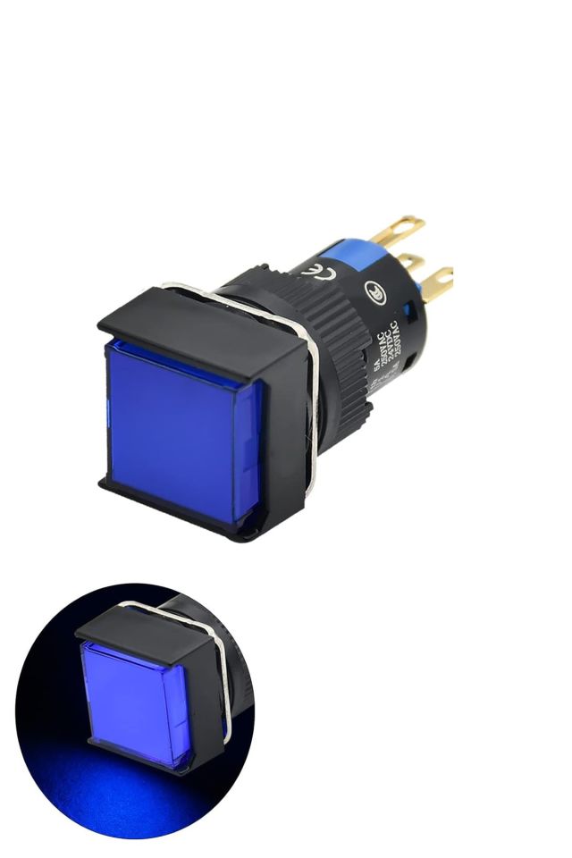 Momentum D16 Sinyal Led 24V Kare Mavi MBT-17260