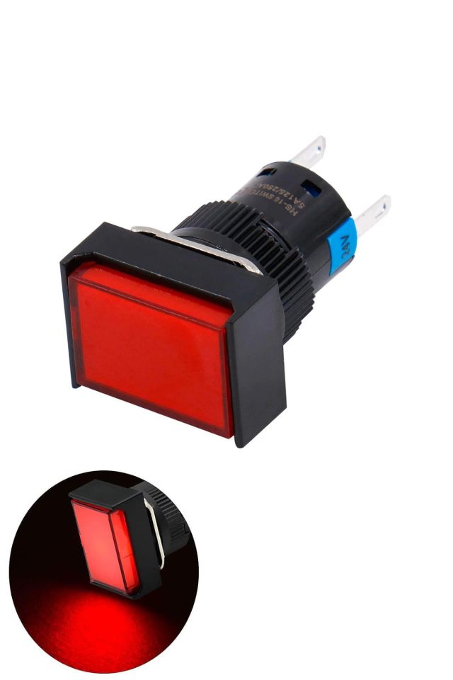 Momentum D16 Sinyal Led 24V Dikdörtgen Kırmızı MBT-17340