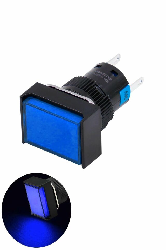 Momentum D16 Sinyal Led 24V Dikdörtgen Mavi MBT-17360