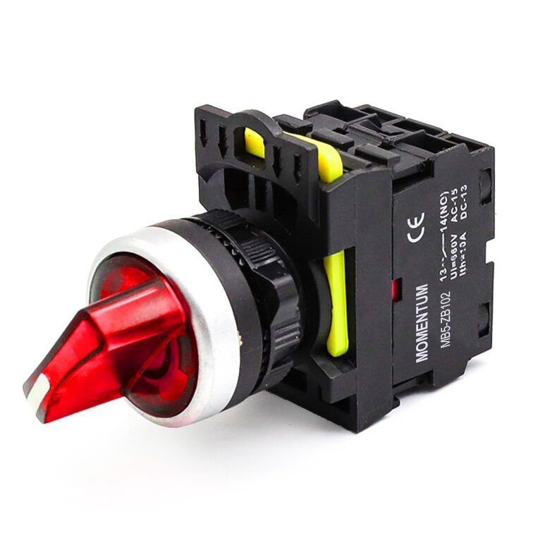 Momentum D22 Buton Mandal Led Kırmızı 1-0-2 2NO MB5-ET741