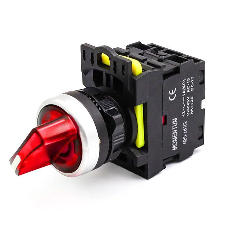 Momentum D22 Buton Mandal Led Kırmızı 1-0-2 2NO MB5-ET741