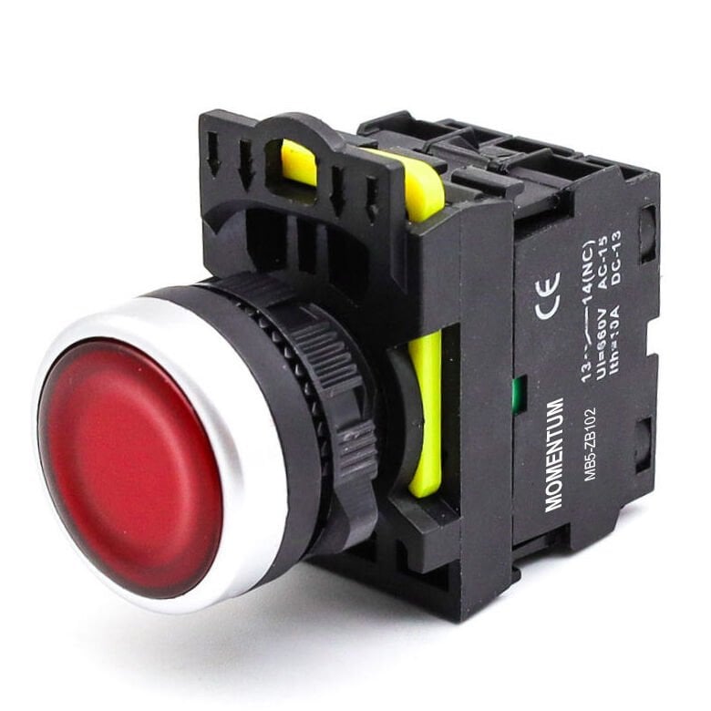 Momentum D22 Buton Led 230V AC Kırmızı NC MB5-EW742