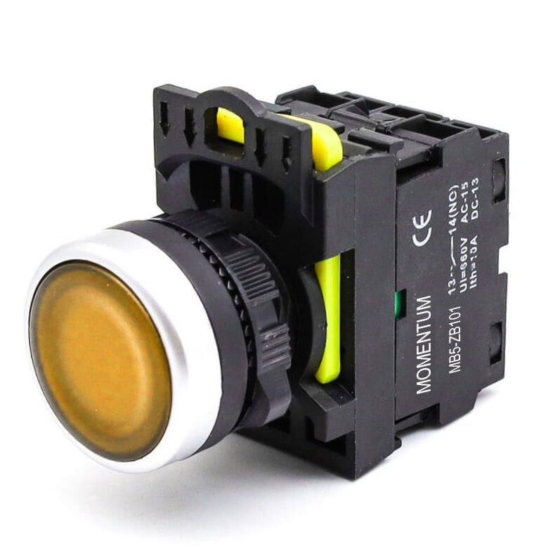 Momentum D22 Buton Led 230V AC Sarı NO MB5-EW751