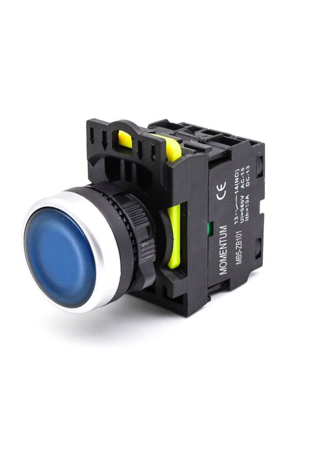 Momentum D22 Buton Led 230V AC Mavi NO MB5-EW761