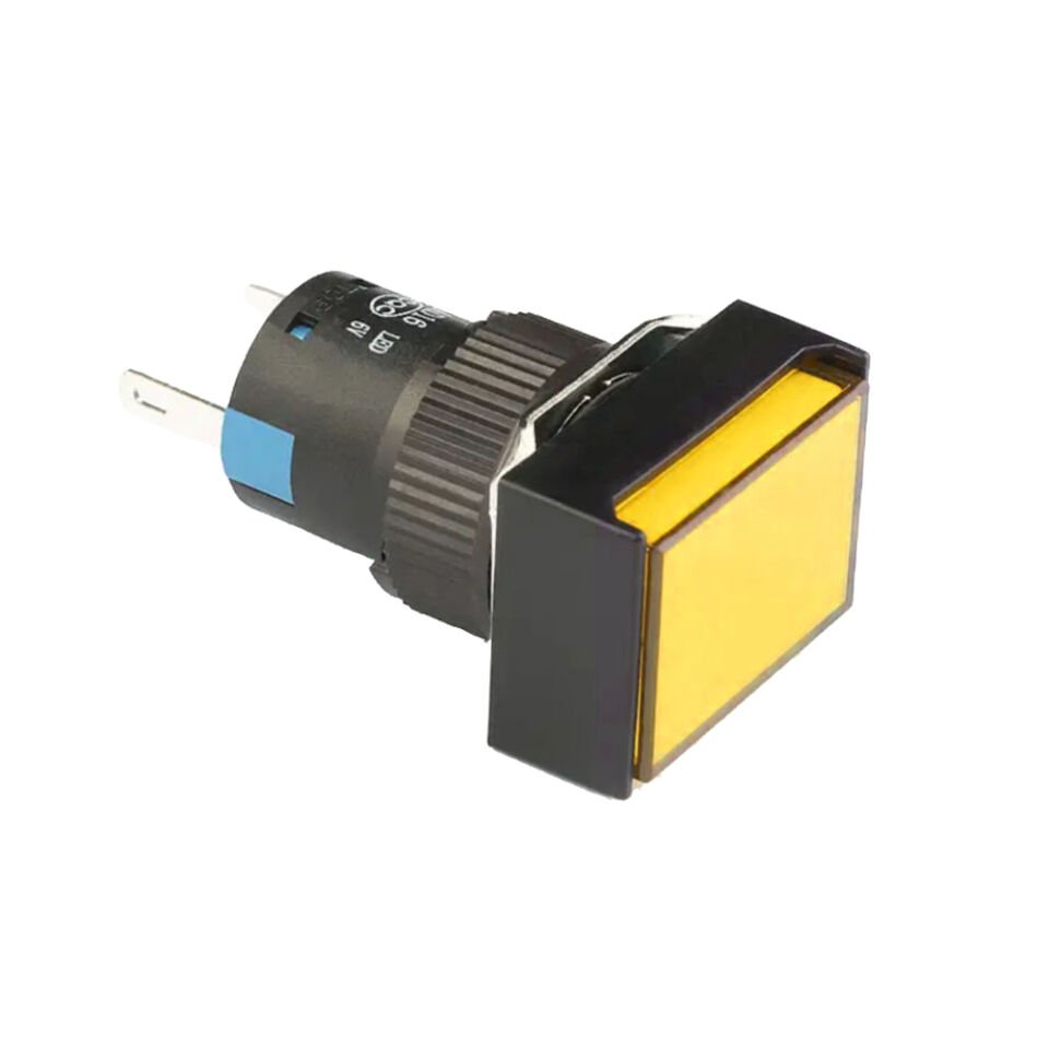 Momentum D16 Işıklı Buton 24V Kalıcı 2CO Dörtgen Sarı MBT-37352