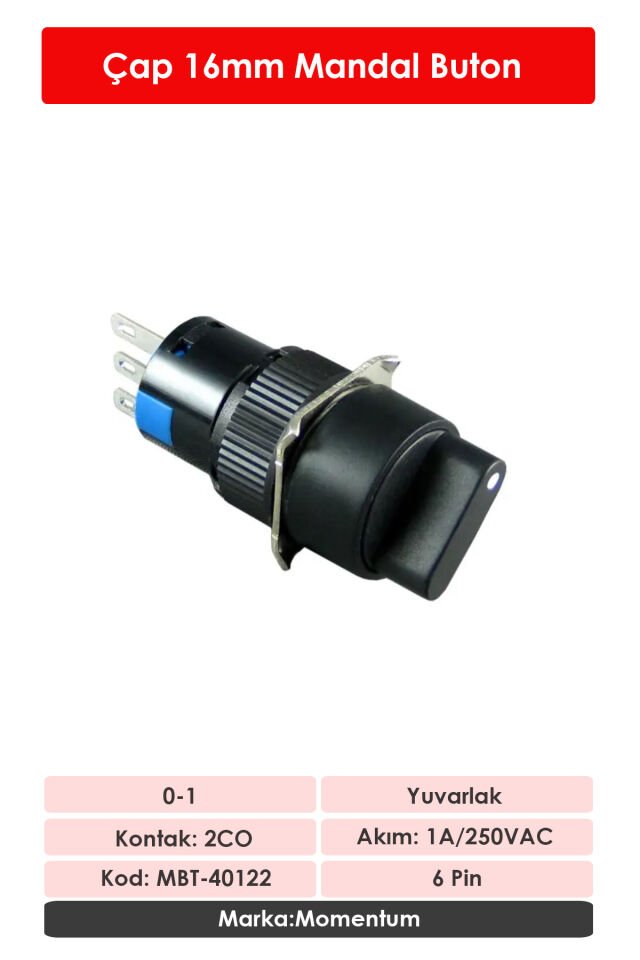 Momentum D16 Buton Mandal 2CO 0-1 Yuvarlak MBT-40122