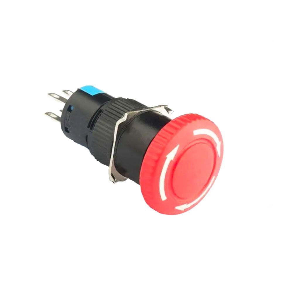 Momentum D16 Buton Acil Stop Yuvarlak 2CO Kırmızı MBT-80142