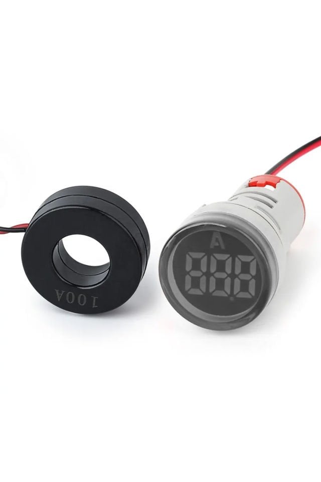 Momentum D22 Sinyal Led Ampermetre 0-100A Beyaz MB3-EV616