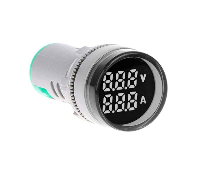 Momentum D22 Sinyal Led Voltmetre Ampermetre 12-500V / 0-100A  Beyaz MB3-EV716
