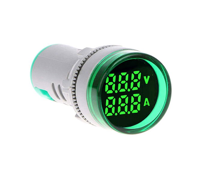 Momentum D22 Sinyal Led Voltmetre Ampermetre 12-500V / 0-100A  Yeşil MB3-EV736
