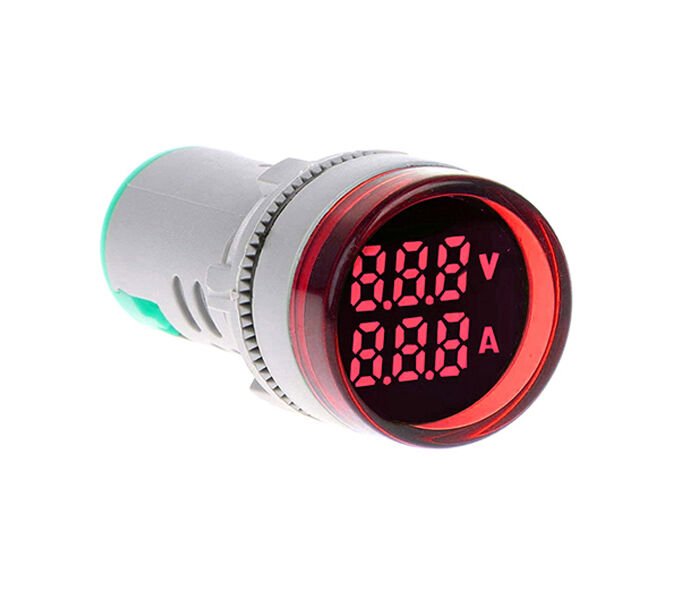 Momentum D22 Sinyal Led Voltmetre Ampermetre 12-500V / 0-100A  Kırmızı MB3-EV746