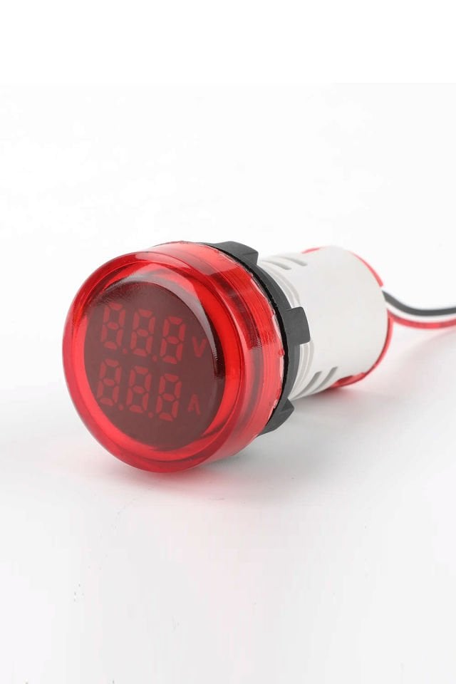 Momentum D22 Sinyal Led Voltmetre Ampermetre 12-500V / 0-100A  Kırmızı MB3-EV746