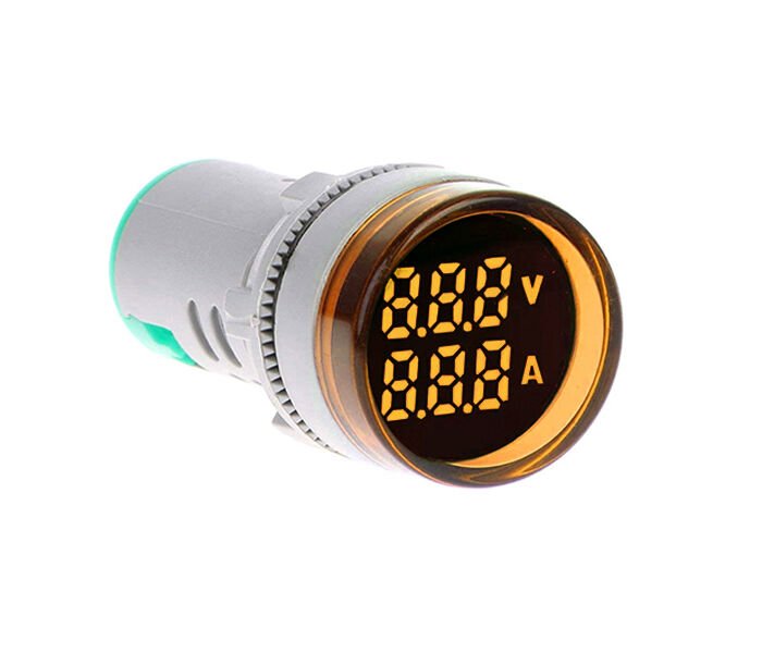 Momentum D22 Sinyal Led Voltmetre Ampermetre 12-500V / 0-100A  Sarı MB3-EV756