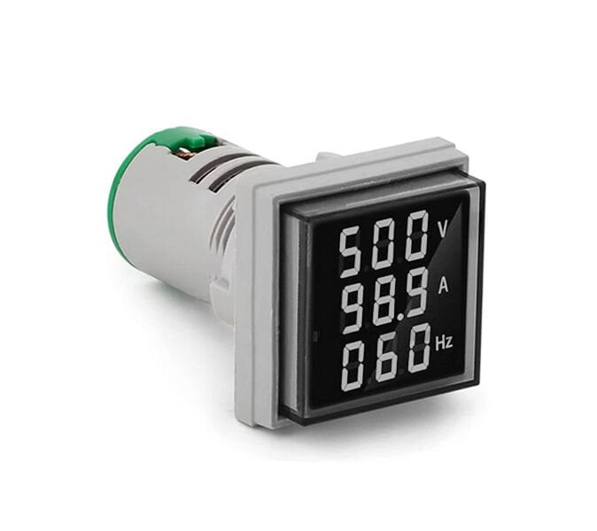 Momentum D22 Sinyal Led Volt/Amper/Frekans Metre 12-500V / 0-100A  /0-99Hz Beyaz MB3-EV816