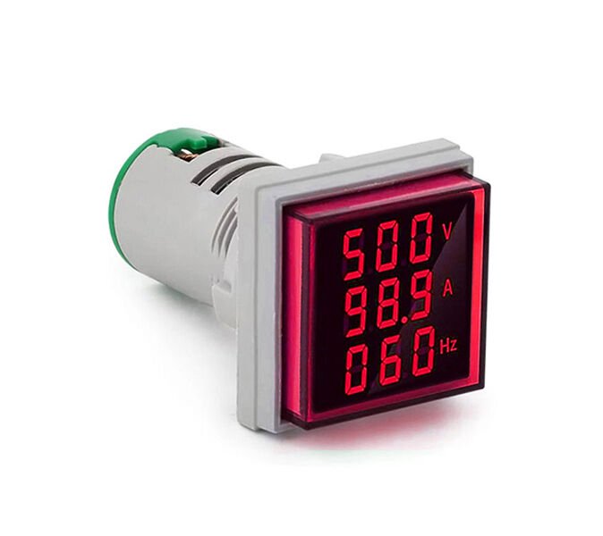 Momentum D22 Sinyal Led Volt/Amper/Frekans Metre 12-500V / 0-100A  /0-99Hz Kırmızı MB3-EV846