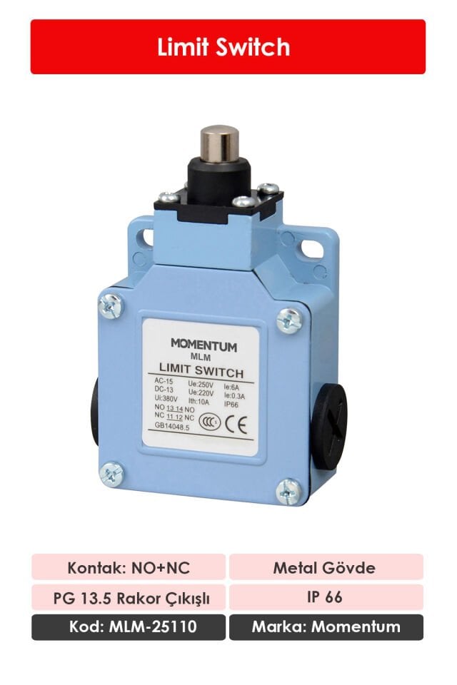 Momentum Limit Switch Metal Gövde NO+NC MLM-25110