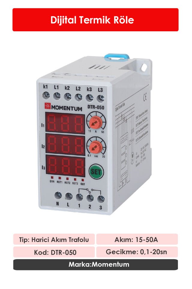 Momentum Dijital Termik 15-50A 20Sn DTR-050