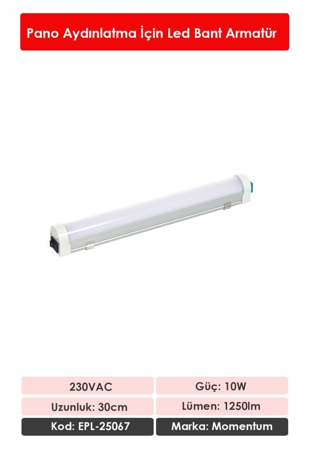 Momentum Lineer Led Armatür T10 7000K 230VAC 9W 30cm EPL-25067