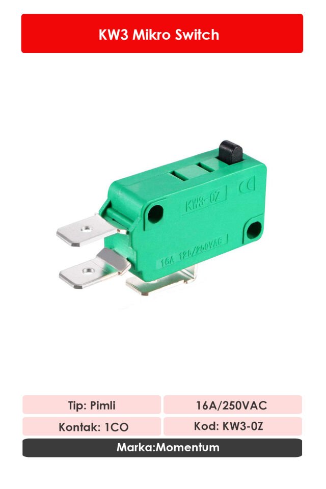 Momentum Mikro Switch Pimli NO+NC KW3-OZ