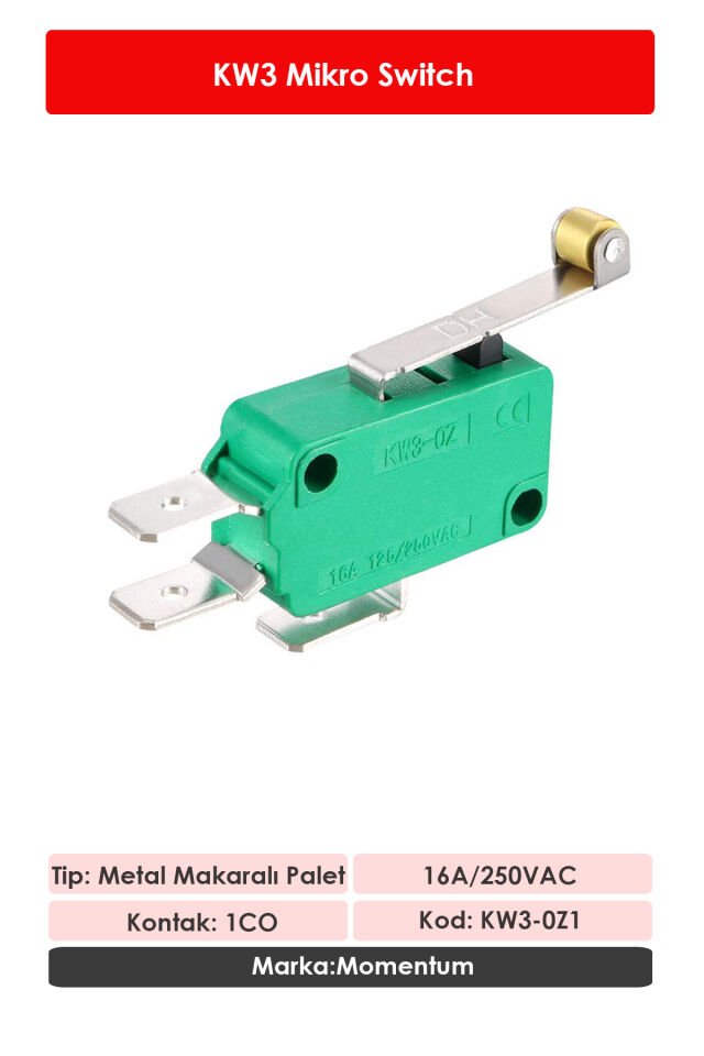 Momentum Mikro Switch Makaralı Palet NO+NC KW3-OZ1