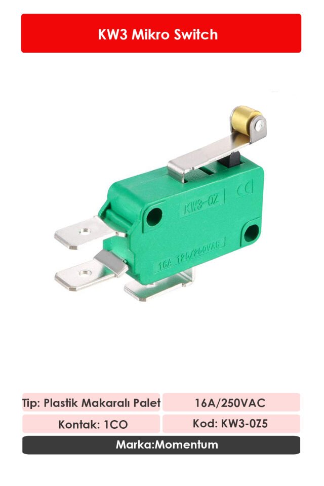 Momentum Mikro Switch Makaralı Palet NO+NC KW3-OZ5